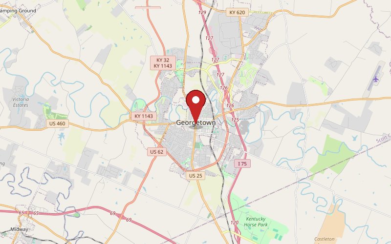 Map of Georgetown, KY service area